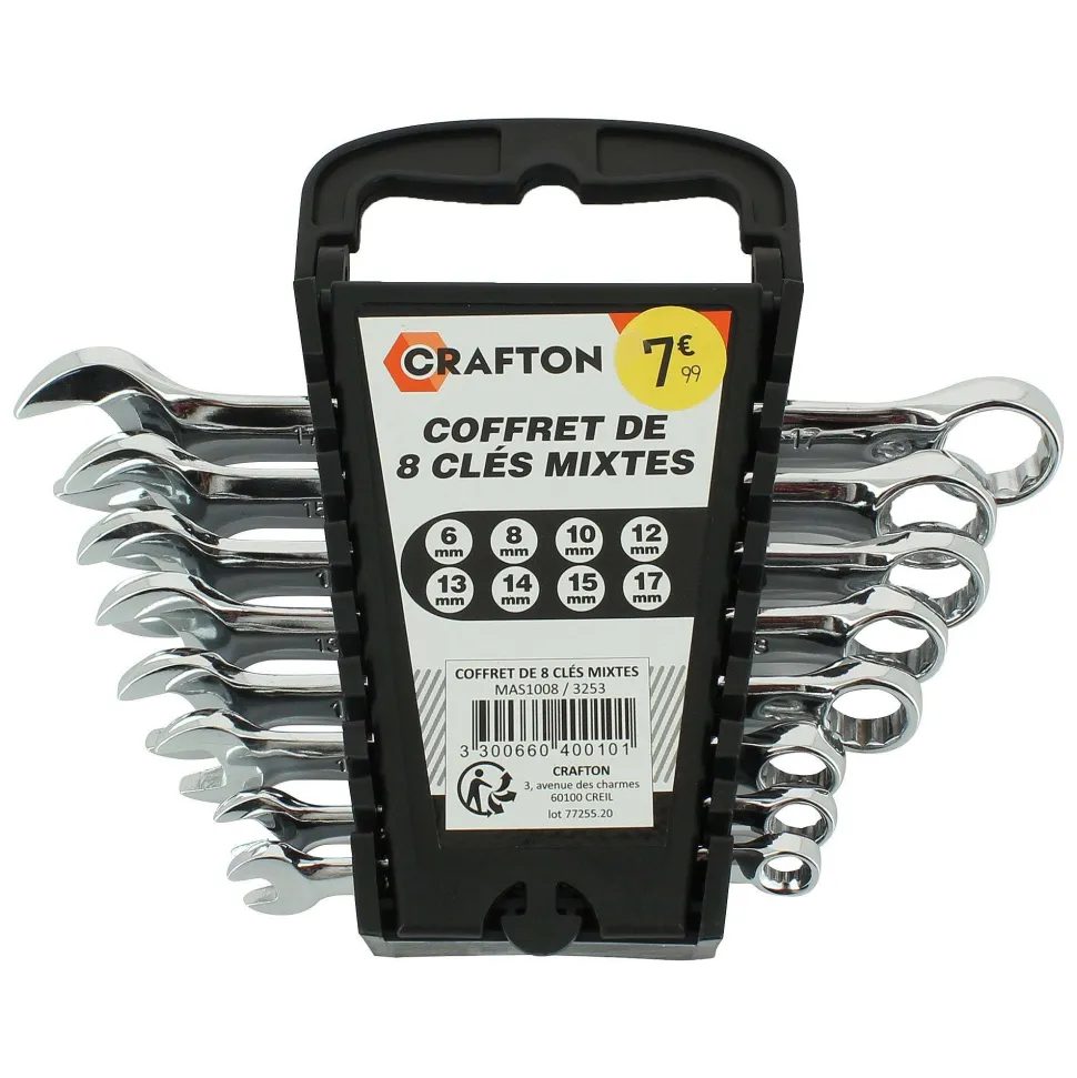Coffret 8 Cles Mixtes 6 A 17Mm