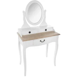 Coiffeuse Chrysa 3 Tiroirs Blanc