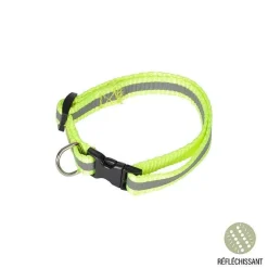 Collier Avec Bande Reflechissante Reglable 25 A 35Cm Jaune