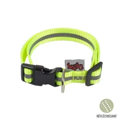 Collier Avec Bande Reflechissante Reglable 30 A 45Cm Jaune