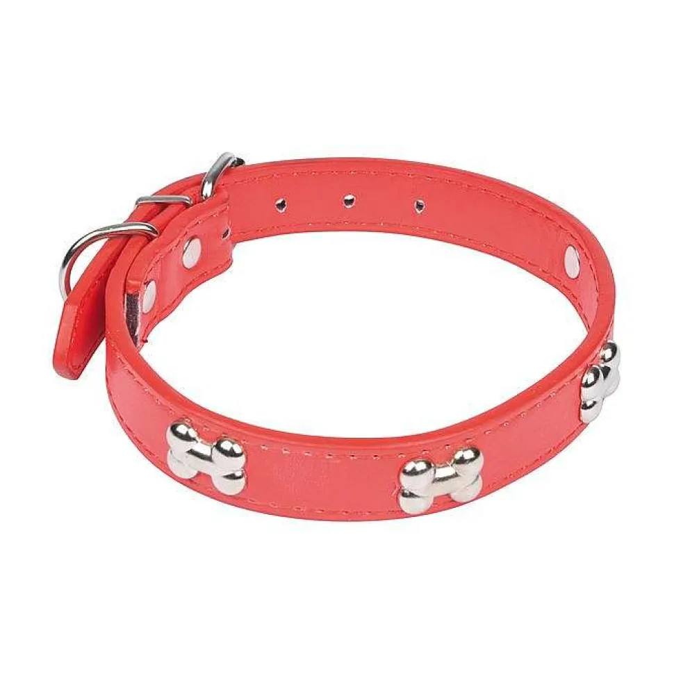 Collier Fantaisie Os 45Cm Rouge
