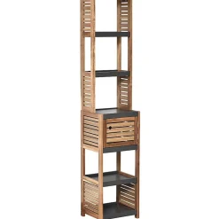 Colonne De Rangement Acacia Et Mdf 1 Porte