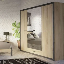 Colorado Armoire 4Portes 2Tiroirs Chene Kronberg Sidewal
