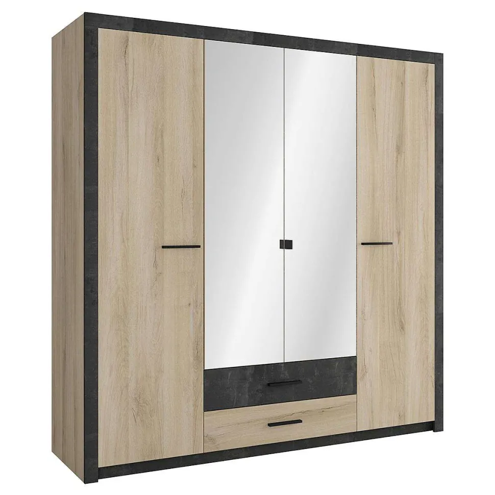 Colorado Armoire 4Portes 2Tiroirs Chene Kronberg Sidewal