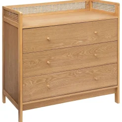 Commode 3 Tiroirs Cannage Arty D.90X45X90Cm