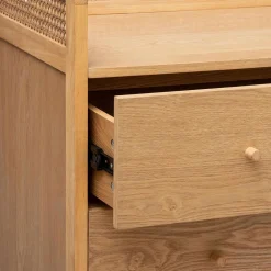 Commode 3 Tiroirs Cannage Arty D.90X45X90Cm