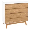 Commode 4 Tiroirs Elva Blanc