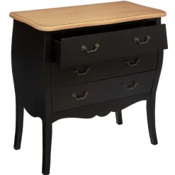 Commode 3 Tiroirs Noir Chrysa