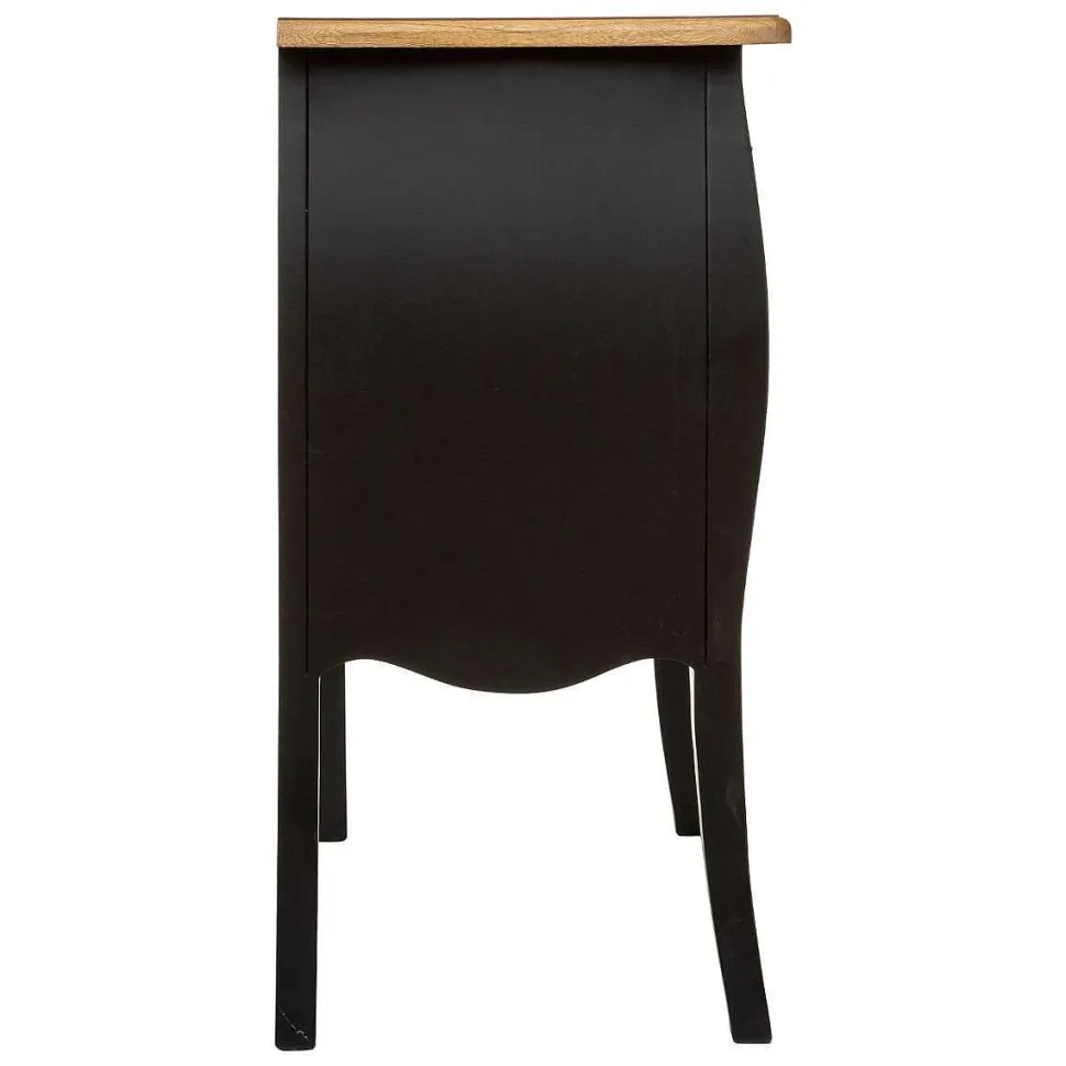 Commode 3 Tiroirs Noir Chrysa
