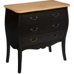 Commode 3 Tiroirs Noir Chrysa