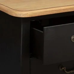 Commode 3 Tiroirs Noir Chrysa