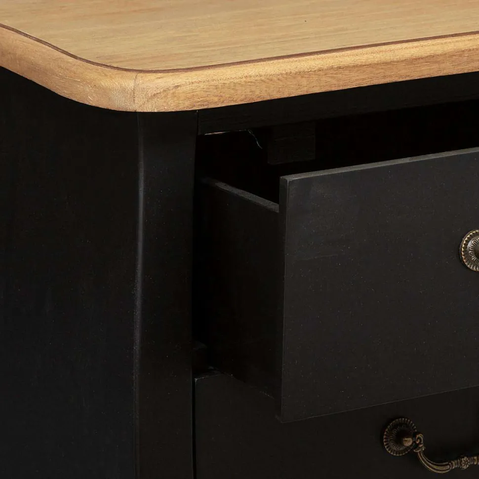 Commode 3 Tiroirs Noir Chrysa