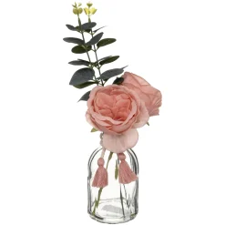 maxibazar Composition Fleur Verre Carmen H.30Cm