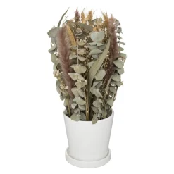maxibazar Composition Fleurs Sechees Pot Ceramique