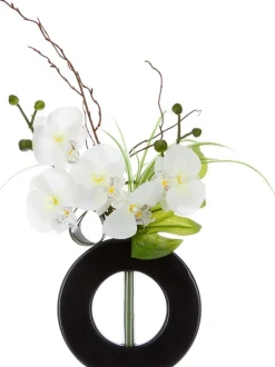Atmosphera Composition Orchidees Vase Ceramique H.44Cm
