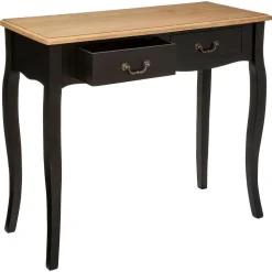 Console 2 Tiroirs Noir Chrysa