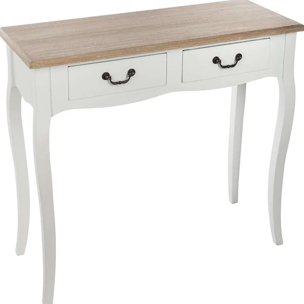 Console Chrysa 2 Tiroirs Blanc