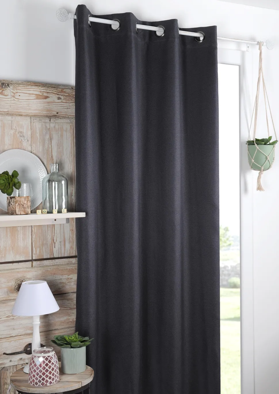 maxibazar Copenhague Occultant Polaire 140X260Cm Anthracite