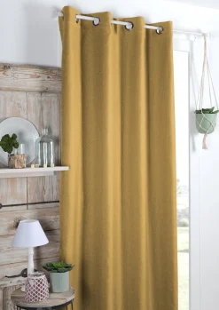 maxibazar Copenhague Occultant Polaire 140X260Cm Moutarde