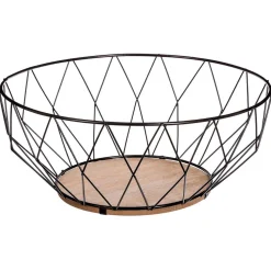 Corbeille Losange Noir 28Cm