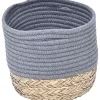 Corbeille Ovale Mm Coton Matiere Vegetale Gris Naturel