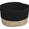 Corbeille Ovale Moyen Modele 30X22Cm Noir Naturel