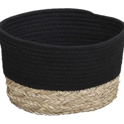 Corbeille Ovale Moyen Modele 30X22Cm Noir Naturel