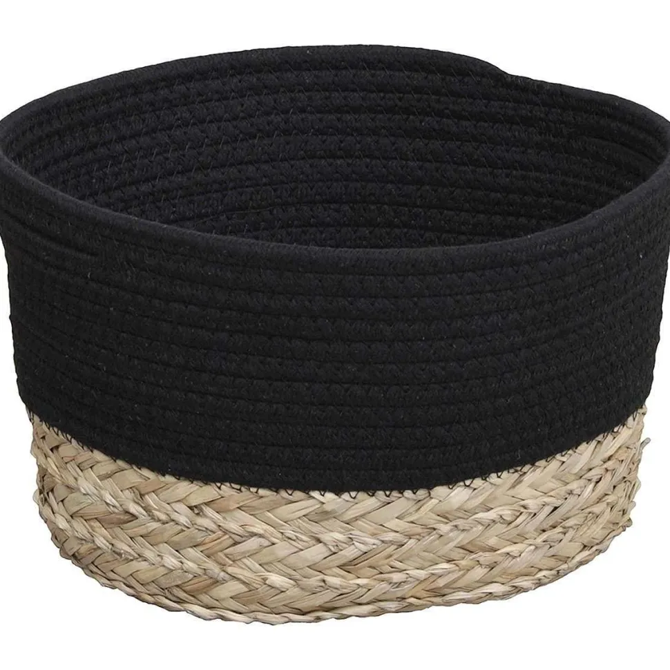 Corbeille Ovale Moyen Modele 30X22Cm Noir Naturel