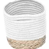 Corbeille Ovale Pm Coton Matiere Vegetale Blanc Naturel