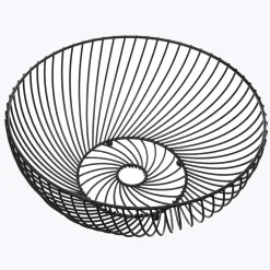 Corbeille Torsade Noir 30Cm