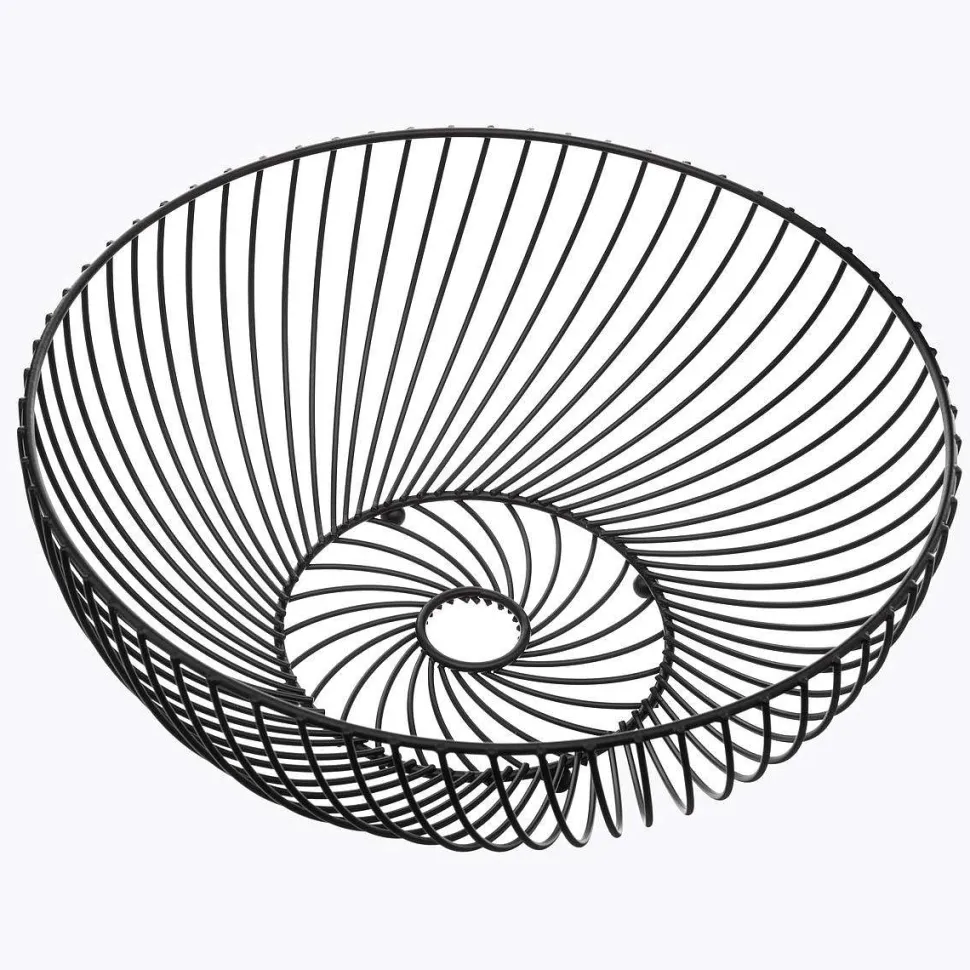 Corbeille Torsade Noir 30Cm