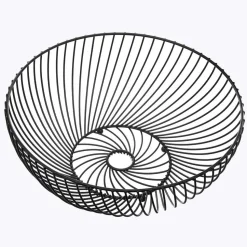 Corbeille Torsade Noir 30Cm