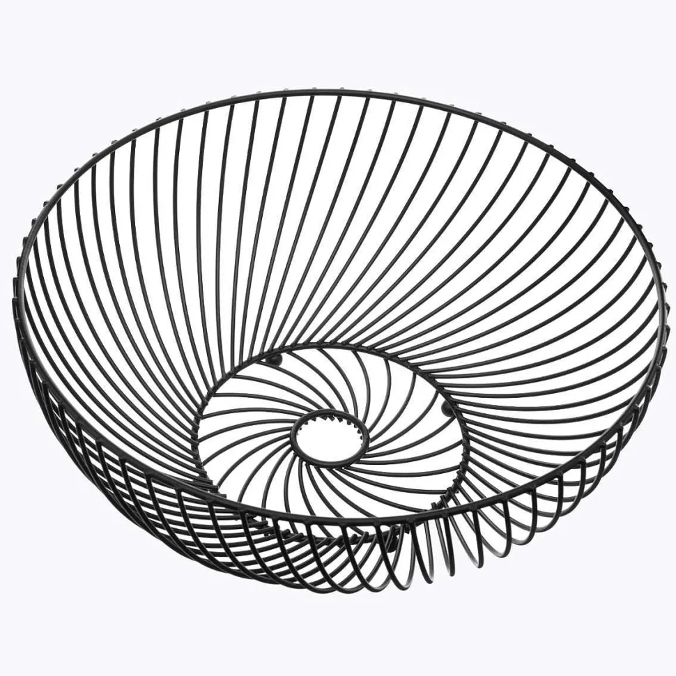 Corbeille Torsade Noir 30Cm