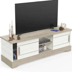 Cottage Banc Tv 2 Portes Coulissantes