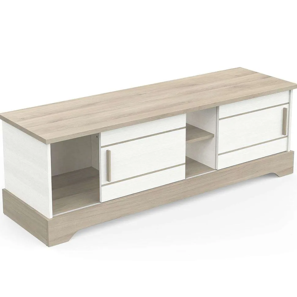 Cottage Banc Tv 2 Portes Coulissantes