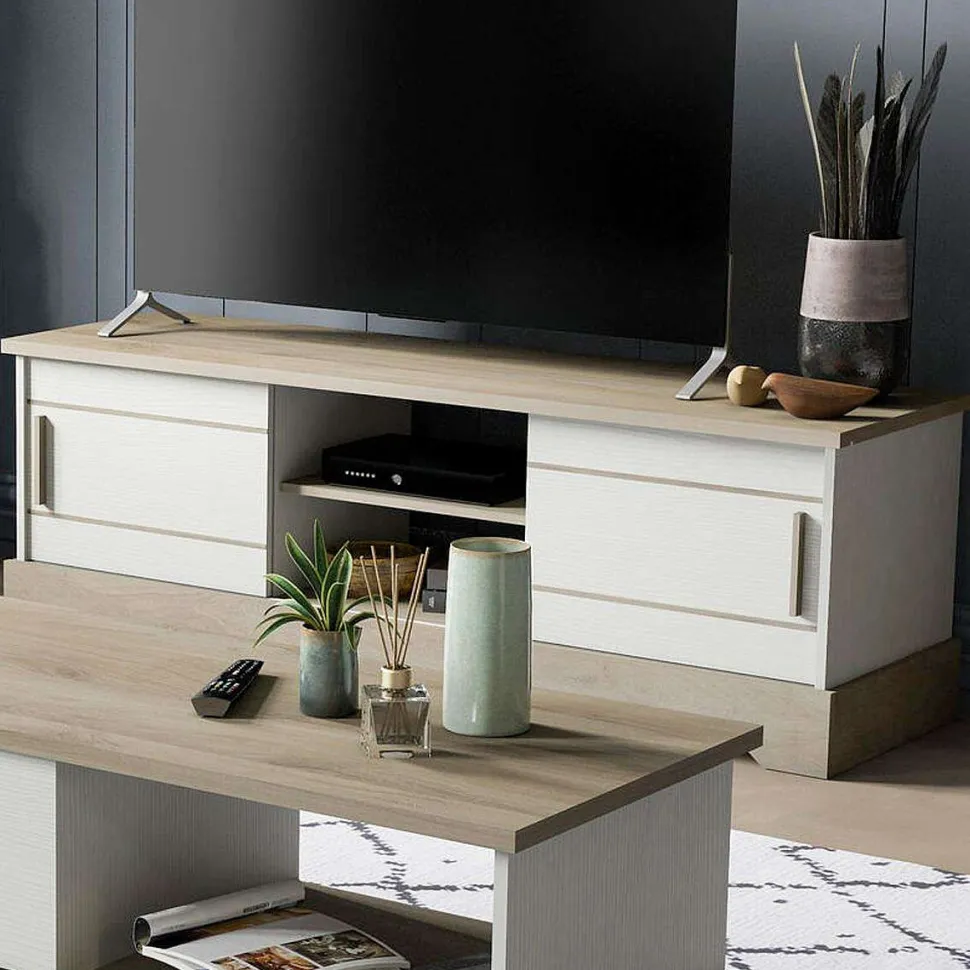 Cottage Banc Tv 2 Portes Coulissantes