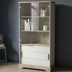 Cottage Vitrine 2 Portes Coul. 2 Portes Vitrees