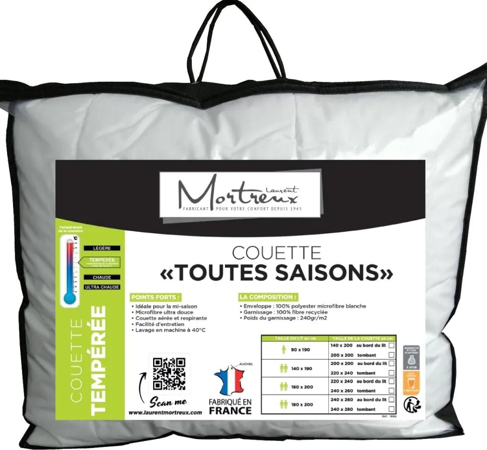 maxibazar Couette Blanche Toutes Saisons 250G 140X200Cm