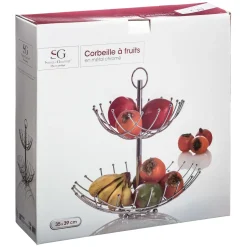 Coupe 2 Etages Chrome Spirale