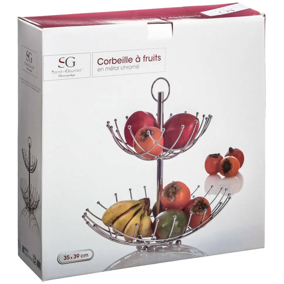 Coupe 2 Etages Chrome Spirale