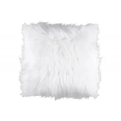maxibazar Coussin Blanc Fourrure