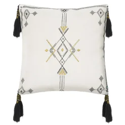 maxibazar Coussin Coton Brode Oasis 40X40Cm