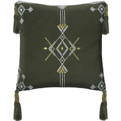 maxibazar Coussin Coton Brode Oasis 40X40Cm