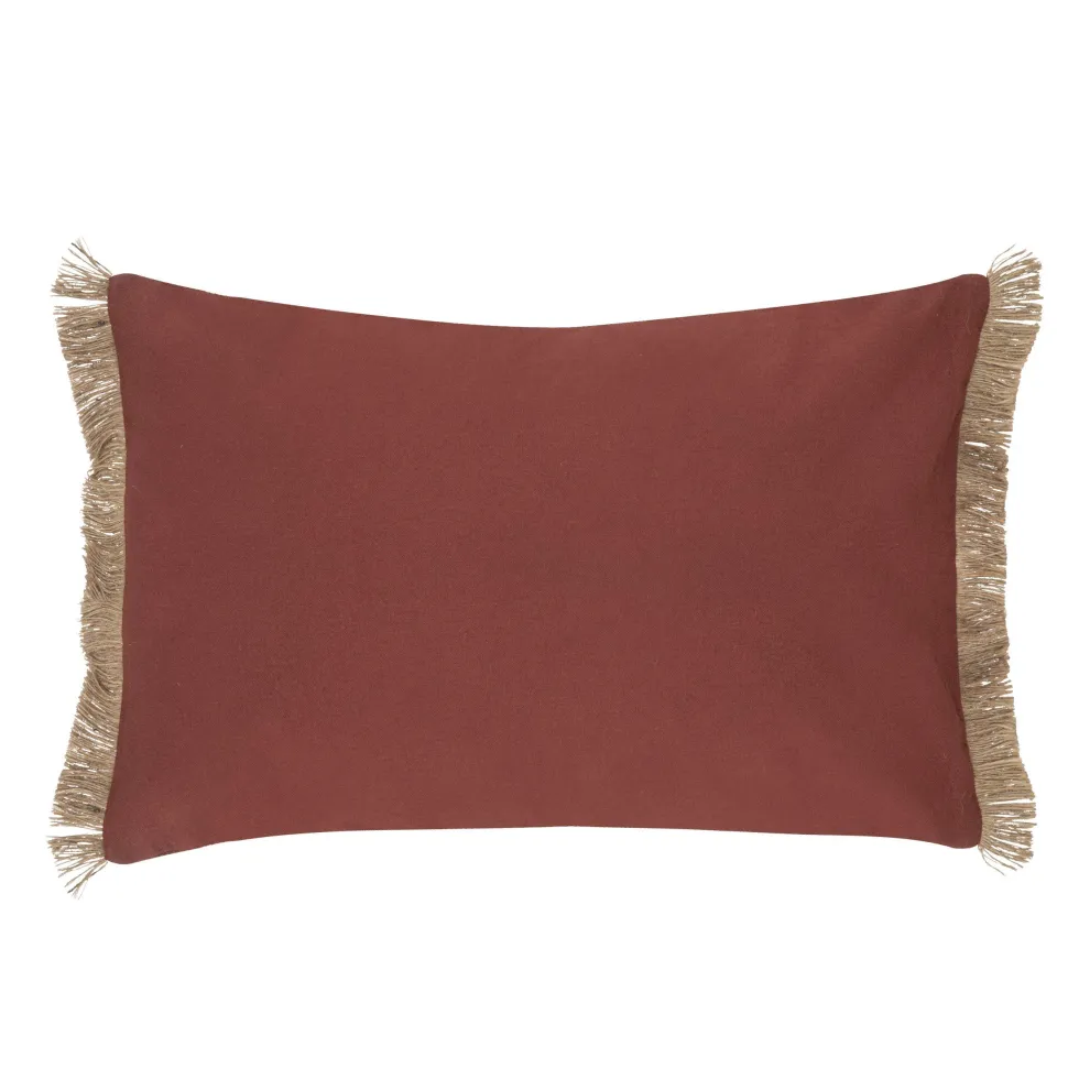 maxibazar Coussin Coton Jute Botanic Terracotta 38X58Cm