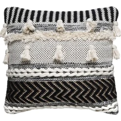 Atmosphera Coussin 3D Lurex Blanc Et Noir 45X45Cm