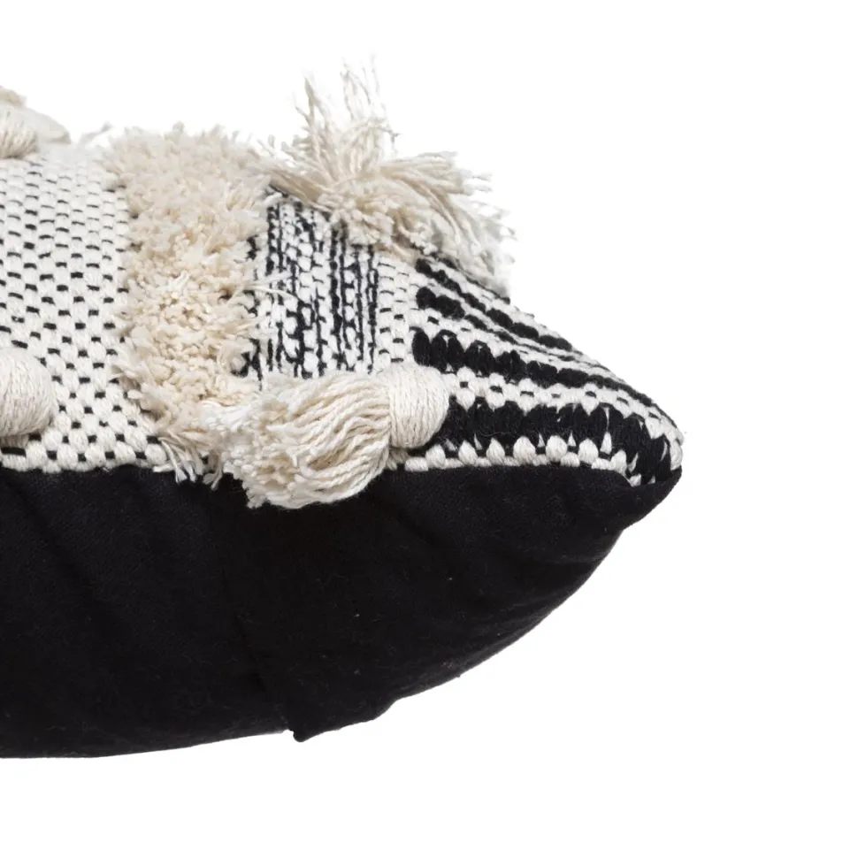 Atmosphera Coussin 3D Lurex Blanc Et Noir 45X45Cm