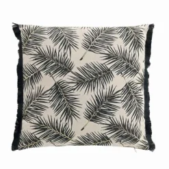 maxibazar Coussin Dehous Franges 45X45Cm Coton Recycle Imp Azeris