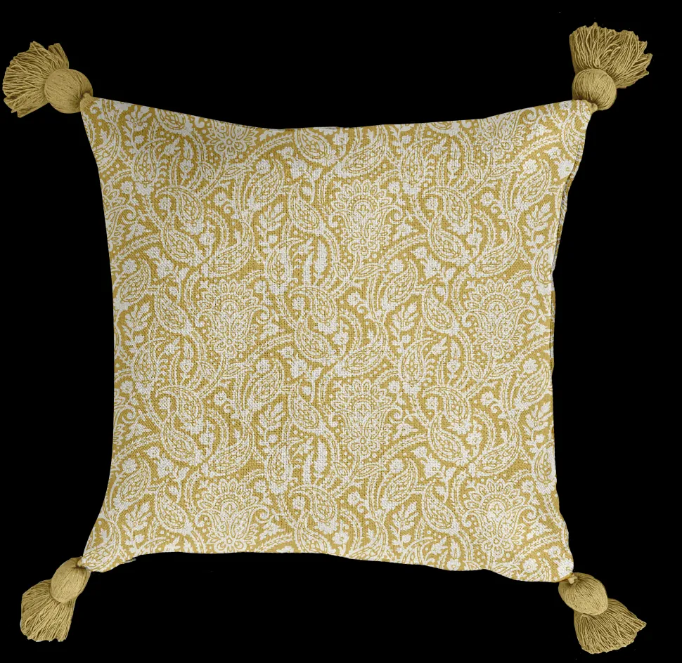 maxibazar Coussin Dehoussable 40X40Cm Ponpoms