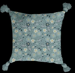 maxibazar Coussin Dehoussable 40X40Cm Ponpoms