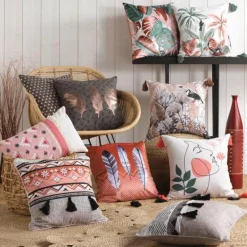 maxibazar Coussin Dehoussable 45X45Cm Velours Imp Almea